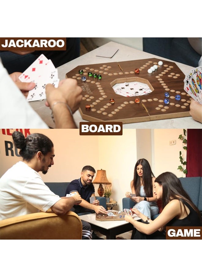 Jackaroo Board Game,Folding Board Game for 4 Players