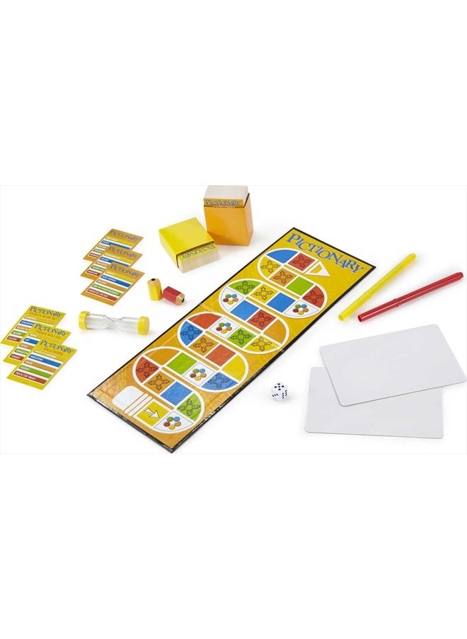 Pictionary Board Game, Drawing Game for Kids, Adults and Game Night with Dry Erase Markers and Boards