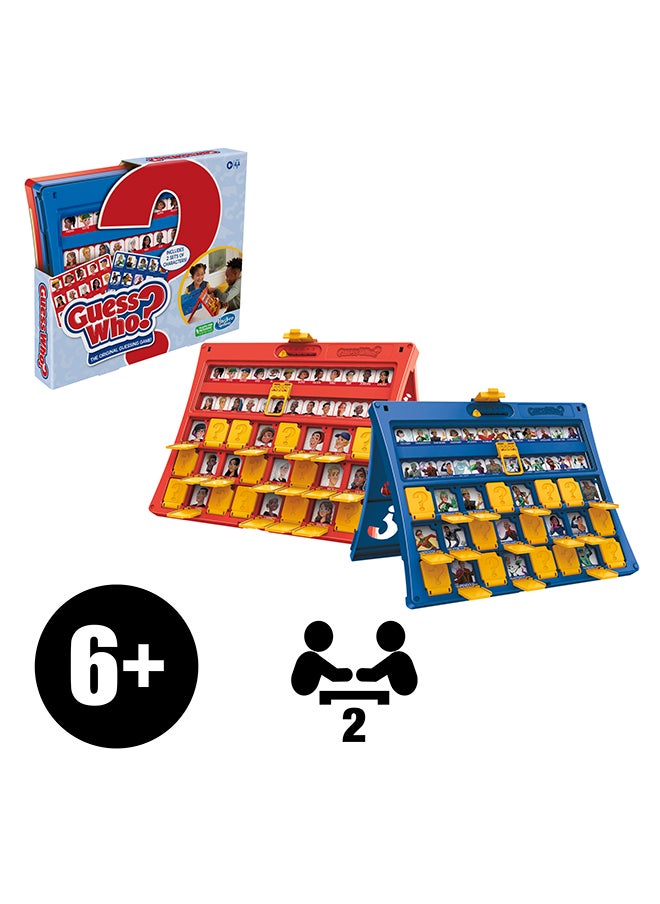 Guess Who Original Guessing Game, Board Game For Kids Ages 6 and Up For 2 Players, Easy To Load Frame, Double-Sided Character Sheet