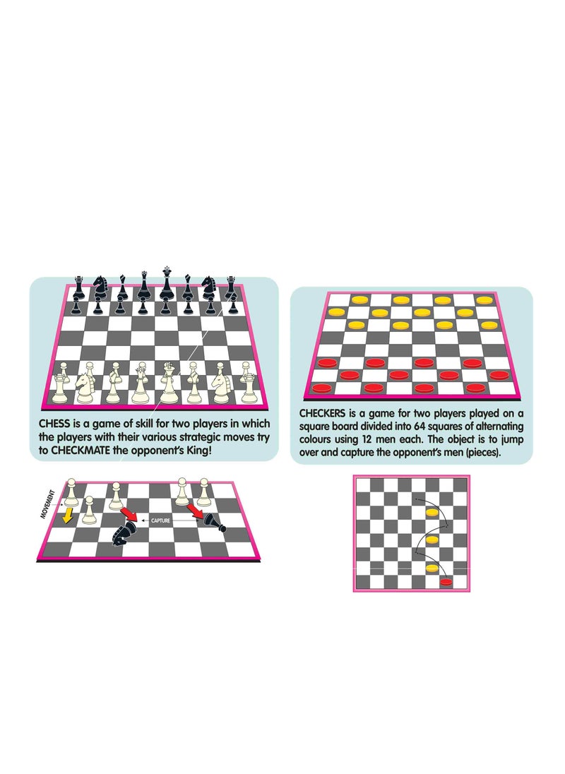 Creative's Chess and Checkers | Board Games | Challenging & Classic Games | Strategy Board Game for Kids | Game for Both Parents and Children | Family Board Games | Ages 7 & Up