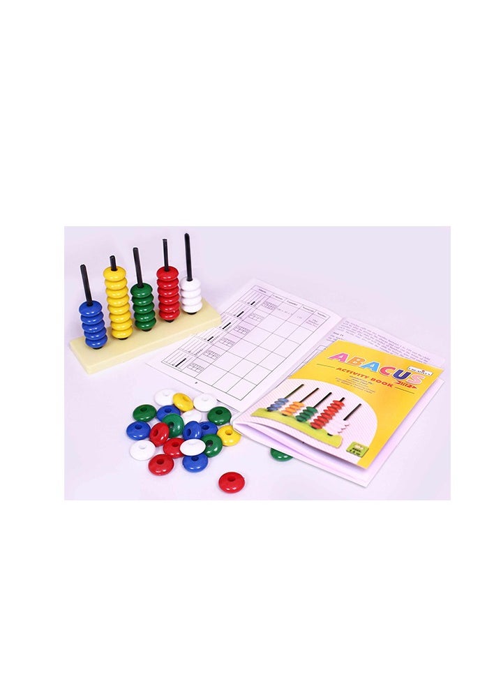 Creative's Abacus Step 2, Children Learn Place Value, Addition, Subtraction, Math Skills for kids, Abacus for kids, Math Manipulatives, Counting Rack for Kids, Math Toys, 5 Rod Abacus, for Ages 6 & Up