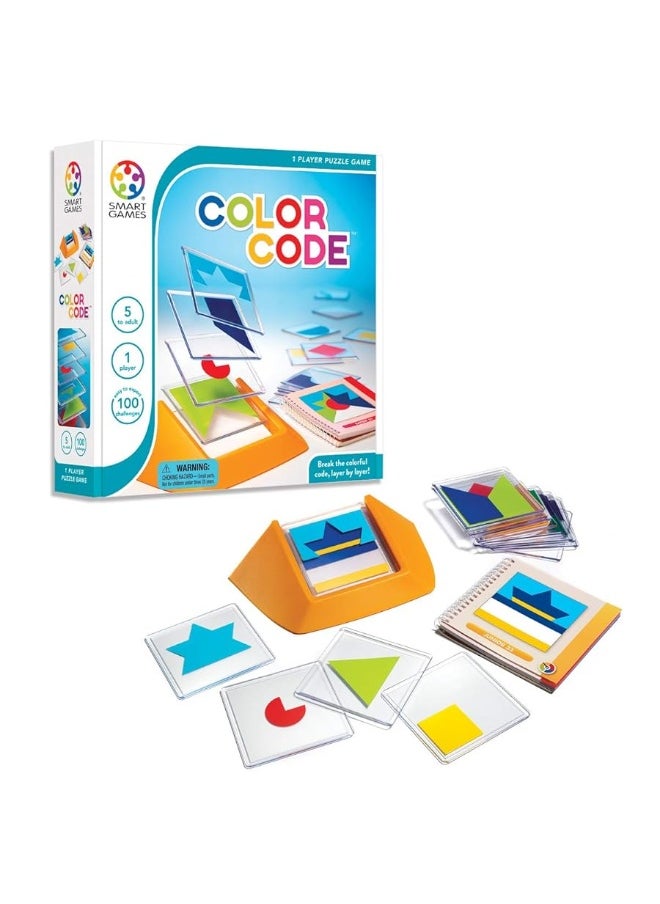 SmartGames Color Code Cognitive Skill-Building Puzzle Game Featuring 100 Challenges for Ages 5 - Adult