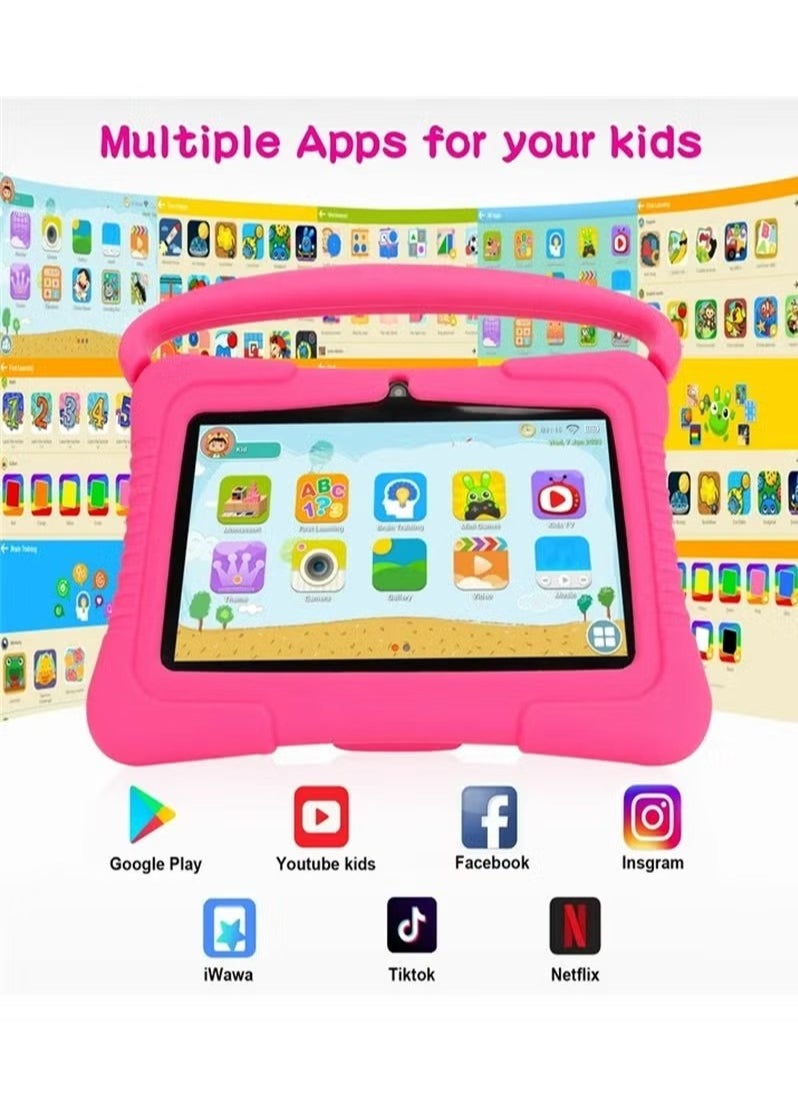 7 Inch Android Kids Tablet PC For Study Education 1G RAM 16G ROM WiFi 1024x600 Children Tablets With Silicone Tablet Case