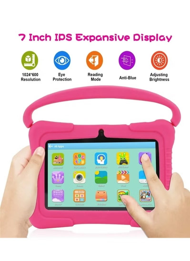 7 Inch Android Kids Tablet PC For Study Education 1G RAM 16G ROM WiFi 1024x600 Children Tablets With Silicone Tablet Case