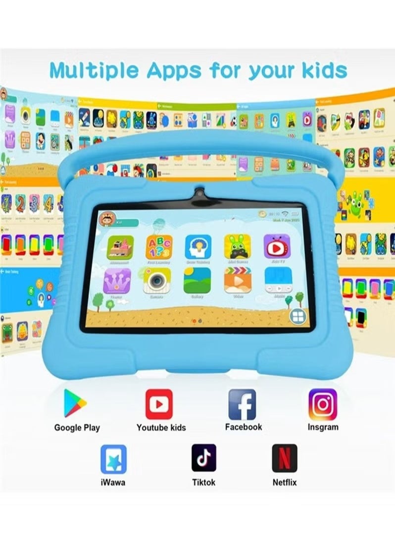 7 Inch Android Kids Tablet PC For Study Education 1G RAM 16G ROM WiFi 1024x600 Children Tablets With Silicone Tablet Case