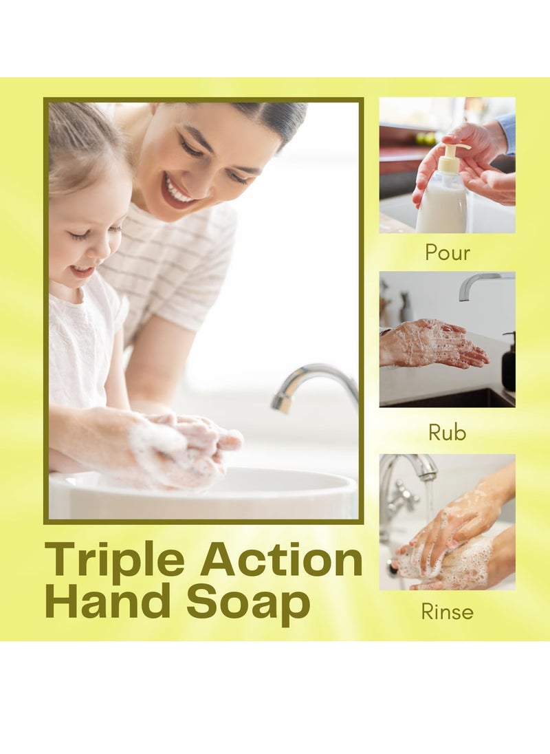 Hand Wash Refill Liquid, Refreshing Citrus Hand Soap 5 Liter Non Drying Moisturizing Formula Aromatic Fragrance Perfect For Home Office Hotel & Cafe