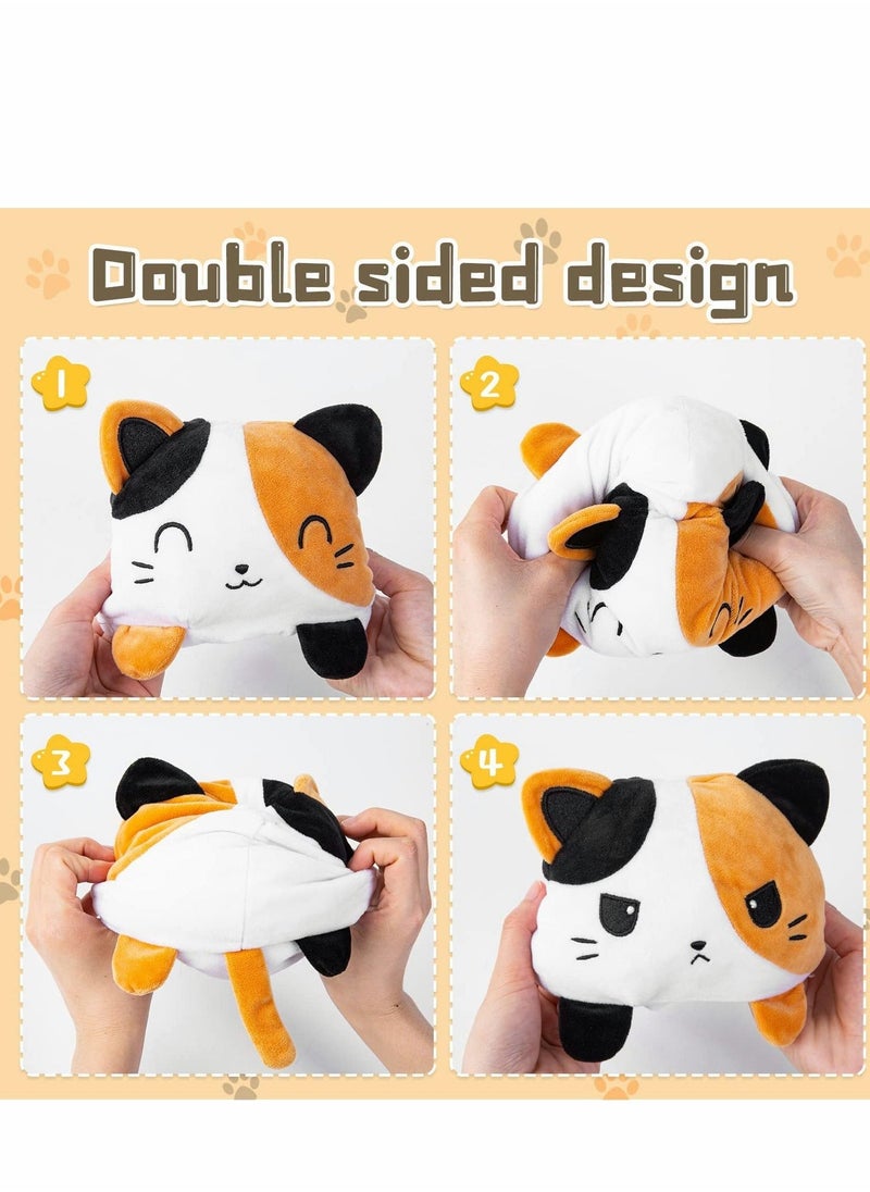 Double Sided Flip Cat Plush Toy, Reversible Plush, Plushie, Cute Double Sided Soft Cat