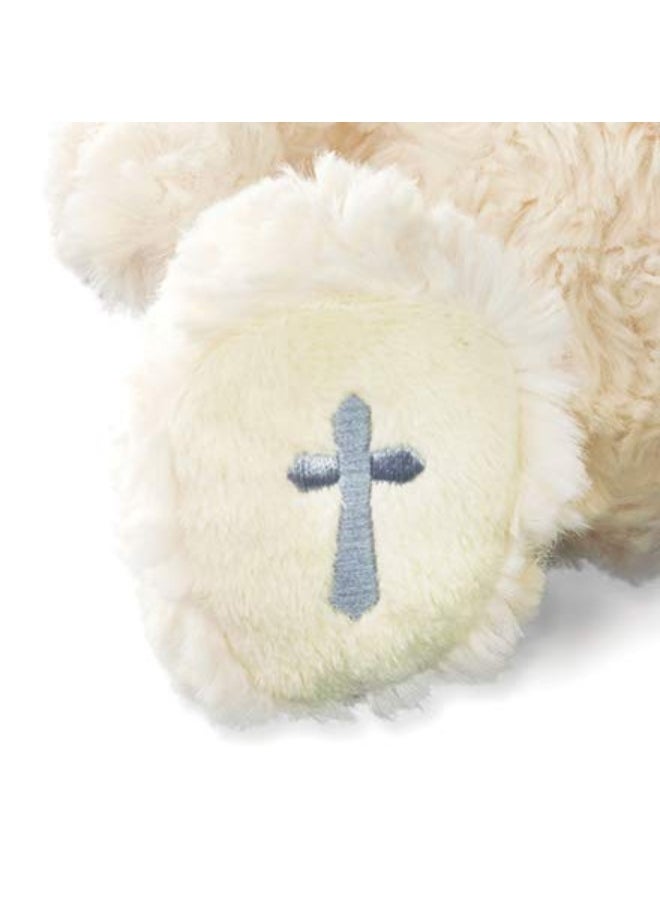 Nat and Jules The Lords Prayer Bear With Ribbon Cross Childrens Plush Stuffed Animal