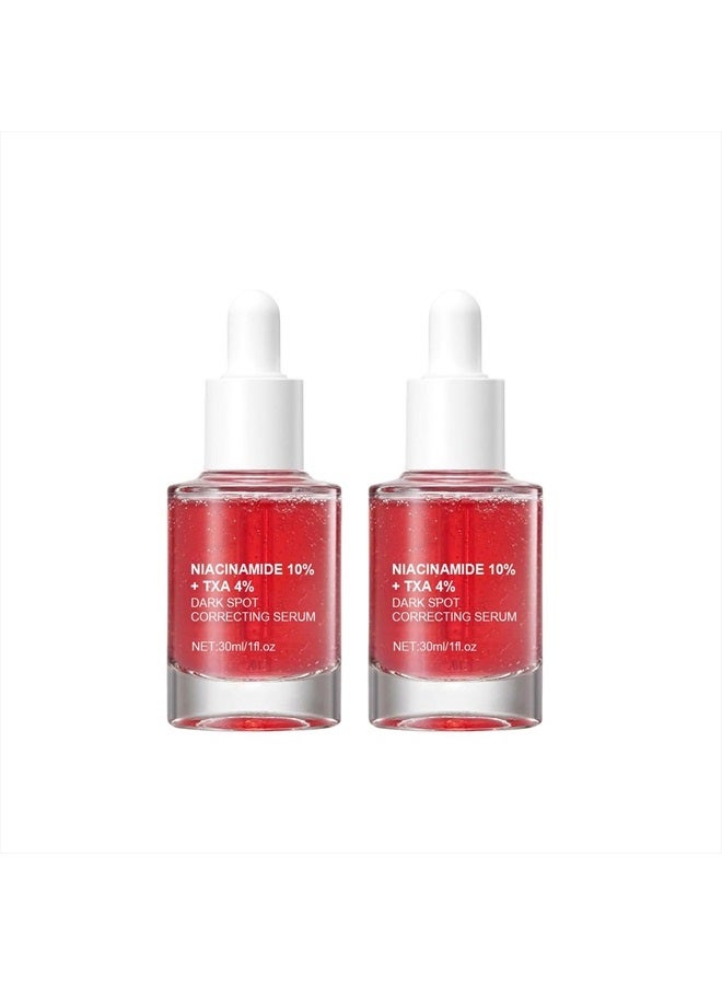 Dark Spot Correcting Serum - 10% Niacinamide+ 4% Tranexamic Acid Serum, Ceramide, Hyaluronic Acid, Vitamin B12 natural color, for Sensitive skin, Fragrance-Free (30ml /1.01 fl.oz.) red 60ml