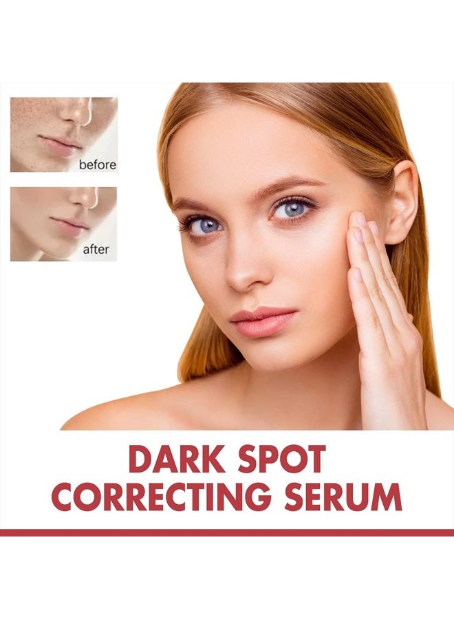 Dark Spot Correcting Serum - 10% Niacinamide+ 4% Tranexamic Acid Serum, Ceramide, Hyaluronic Acid, Vitamin B12 natural color, for Sensitive skin, Fragrance-Free (30ml /1.01 fl.oz.) red 60ml