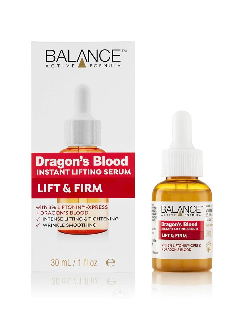 Active Formula Dragon's Blood Instant Lifting Serum 30ml Lightweight and Non Greasy Serum Firmer Looking Skin And Reducing The Appearance Of Wrinkles