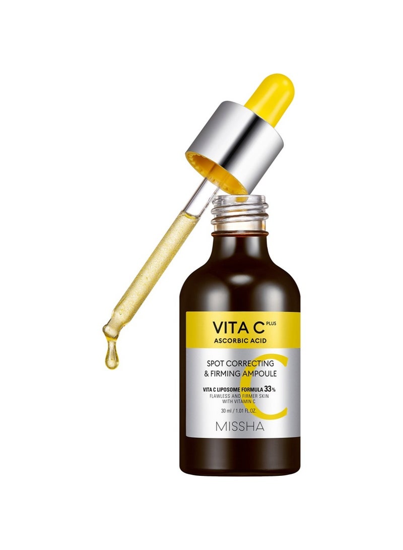 Korean Vits C Plus Ascorbic Acid Spot Correcting And Firming Ampoule, For Flawless And Radiant Skin 30ml