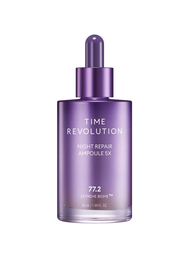 Korean Time Revolution Night Repair Face Serum Ampoule (5Th Gen) , Overnight Probiotic Skincare For Intensive Repair And Radiance 50ml