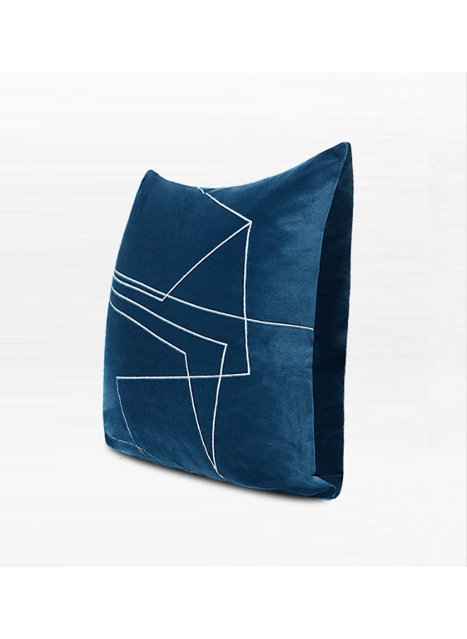 Navy Matrix Velvet Cushion