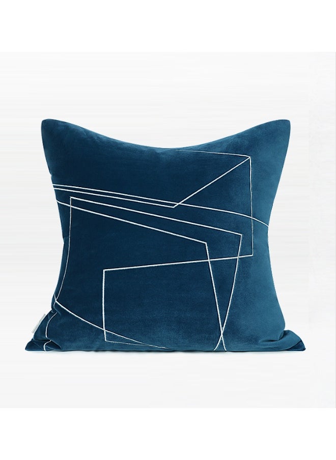 Navy Matrix Velvet Cushion