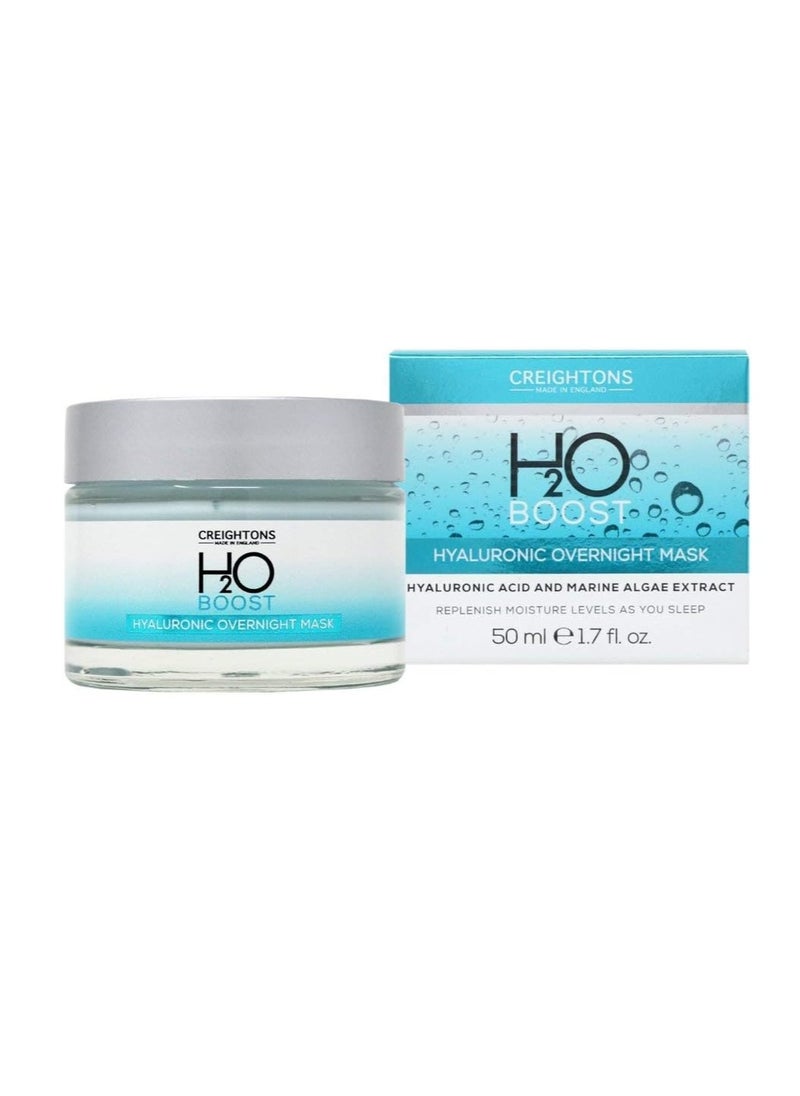 H2O Boost Hyaluronic Overnight Mask 50ml With Hyaluronic Acid works overnight to improve skins elasticity and intensely hydrate Vegan Friendly Cruelty Free