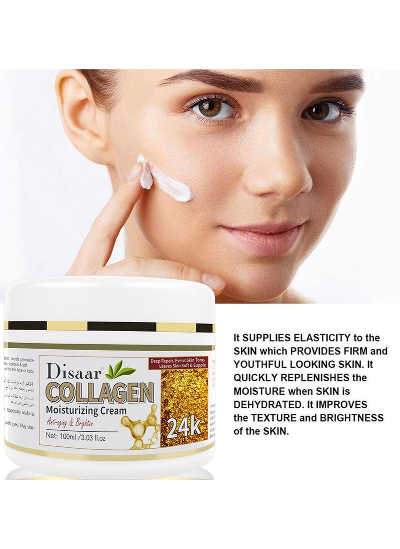 Disaar Collagen Cream Moisturizing Hydrating and Brightening 24K Skin Care