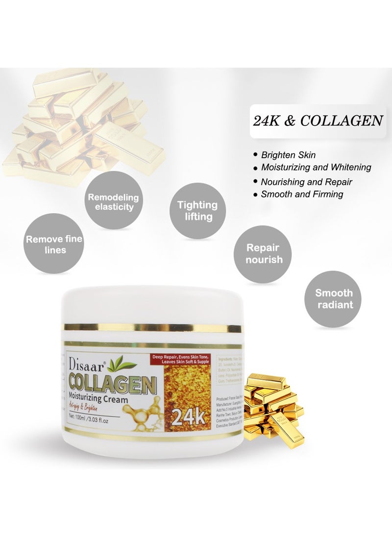 Disaar Collagen Cream Moisturizing Hydrating and Brightening 24K Skin Care