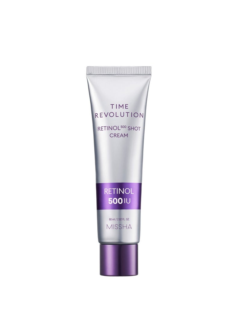 Korean Time Revolution Night Repair Retinol 500 Shot Cream, Advanced Korean Retinol Cream For Face, Skin Barrier Strengthening , Improved Elasticity And Radiance , Overnight Miniaturization 60ml