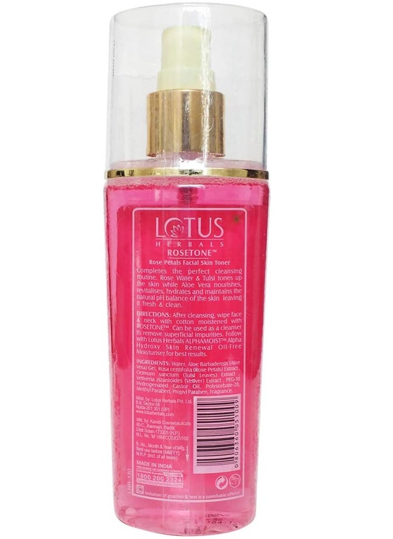 Lotus Herbals Rosetone Rose Petals Facial Skin Toner, Fruity Fusion