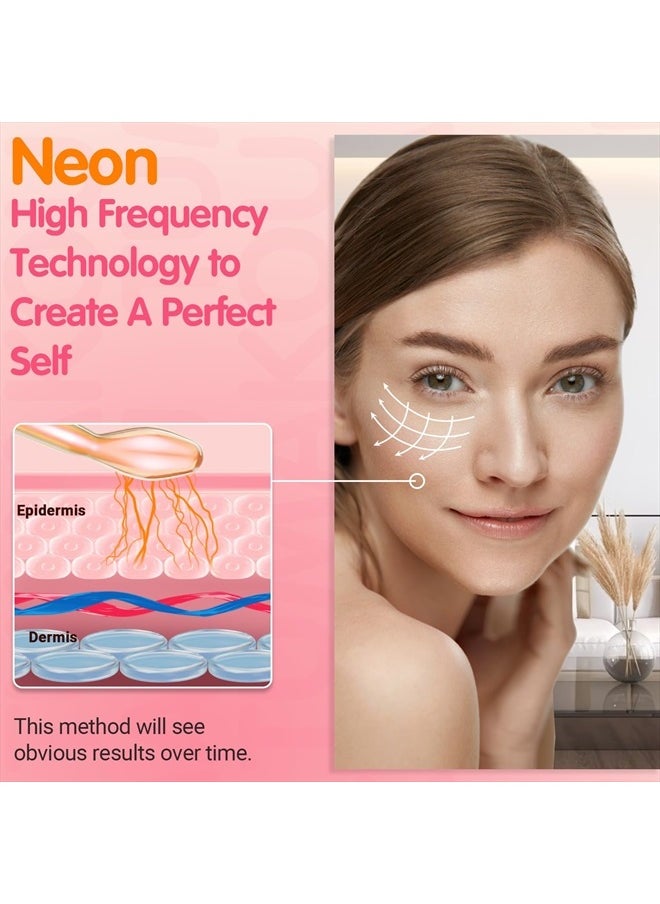 Portable High Frequency Facial Machine - Orange High Frequency Face Skin Wand Device