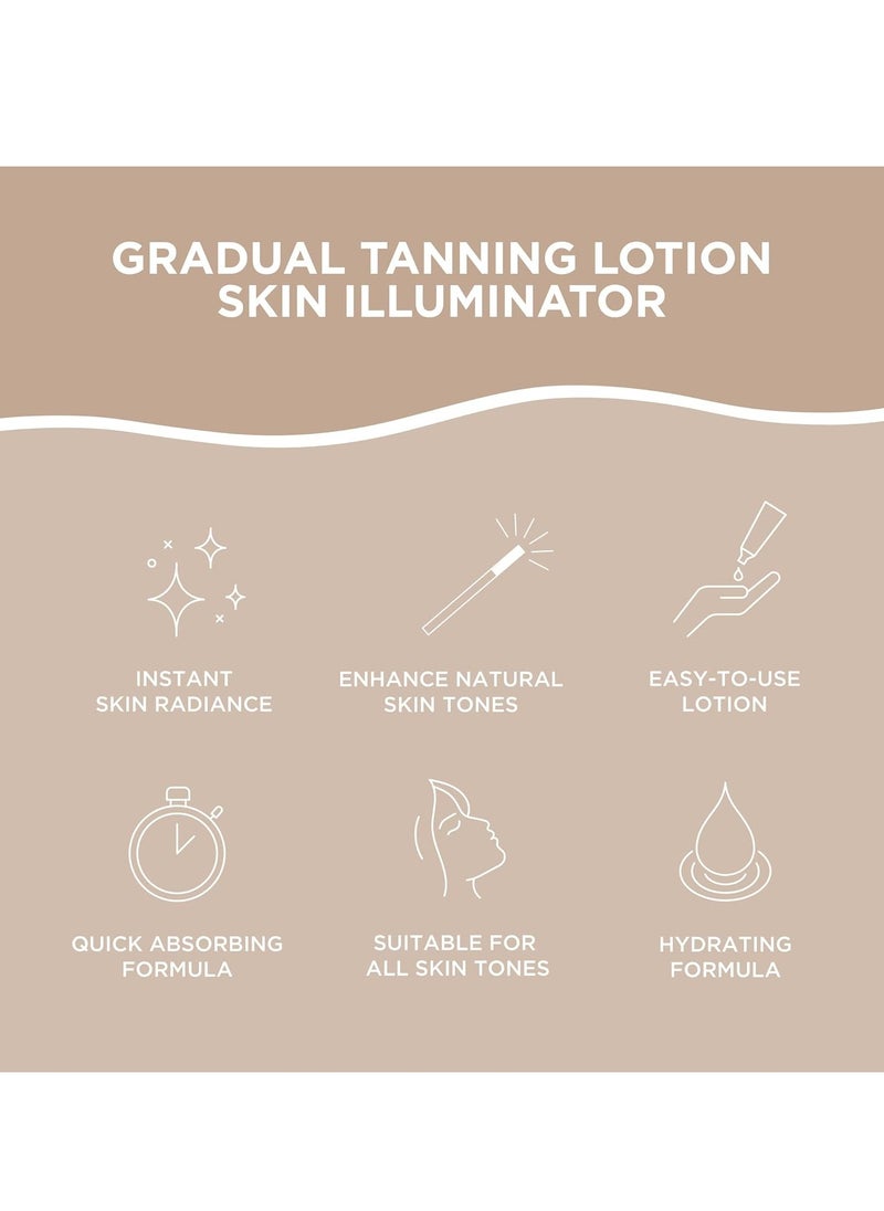 Gradual Tanning Lotion Skin Illuminator 150mL Gradual Tan Suitable for Sensitive Skin Vegan Cruelty Free 150ml 5 07 Fl Oz