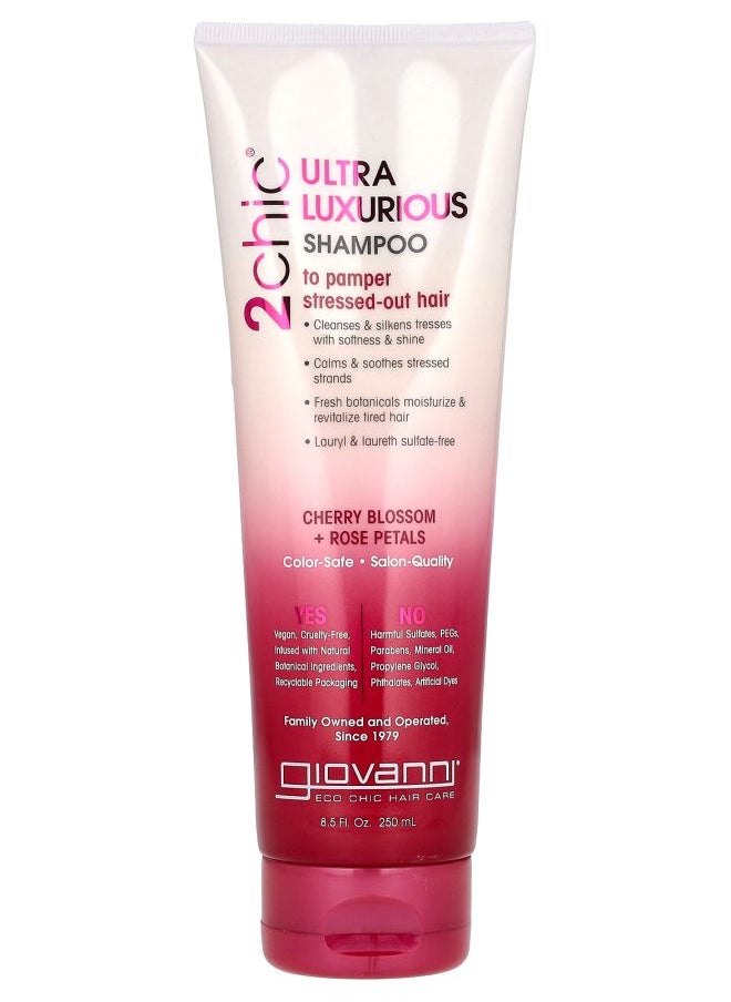 2chic Ultra-Luxurious Shampoo To Pamper Stressed-Out Hair Cherry Blossom + Rose Petals 8.5 fl oz (250 ml)