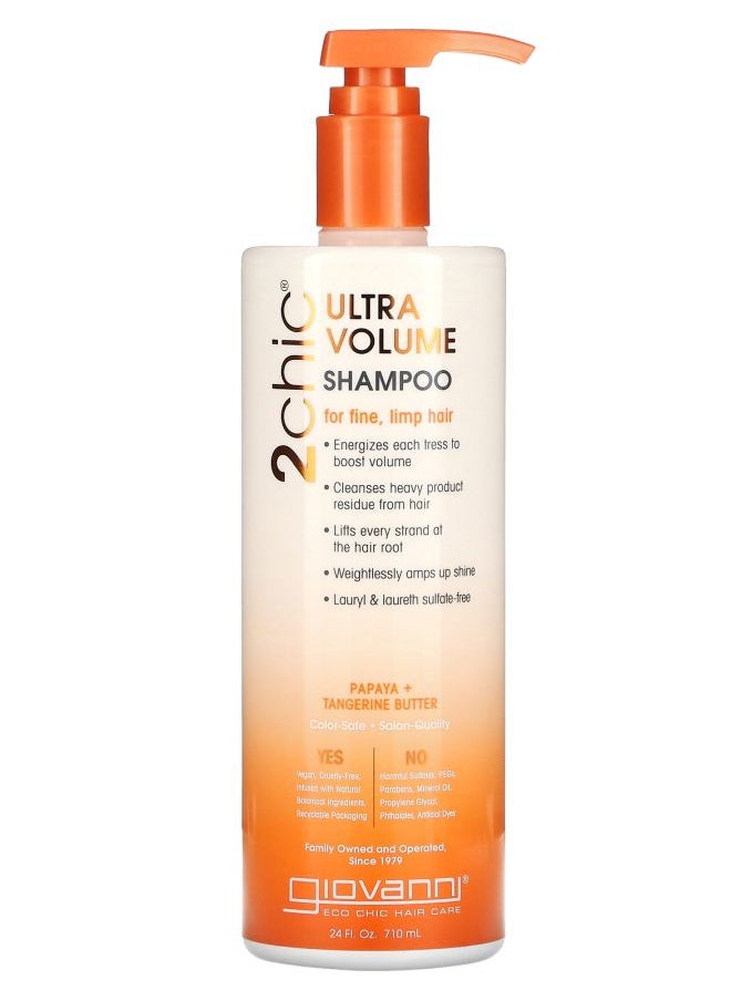 2chic Ultra-Volume Shampoo For Fine Limp Hair Papaya + Tangerine Butter 24 fl oz (710 ml)