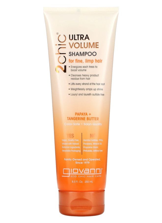 2chic Ultra-Volume Shampoo For Fine Limp Hair Papaya + Tangerine Butter 8.5 fl oz (250 ml)