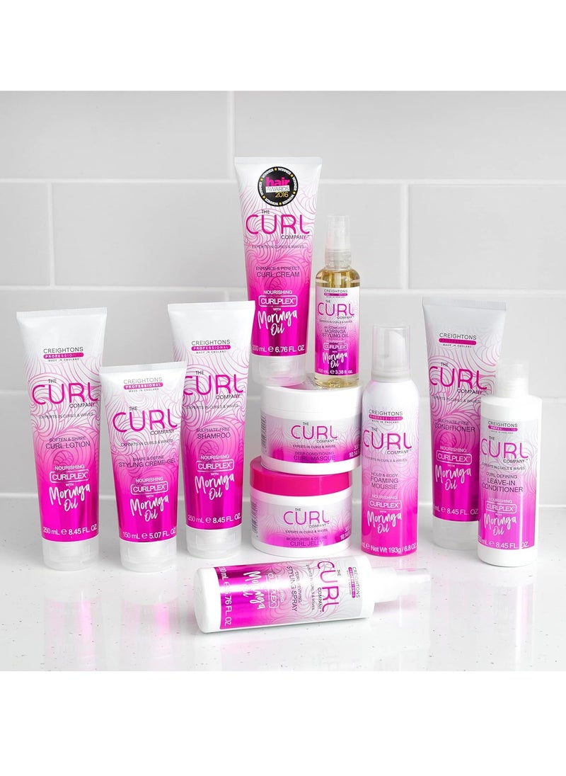 Professional The Curl Company Shape and Define Styling Cream Gel 50 ml Travel Size Mini Experts in Curls and Waves Professionally Formulated with Nourishing Moringa Oil