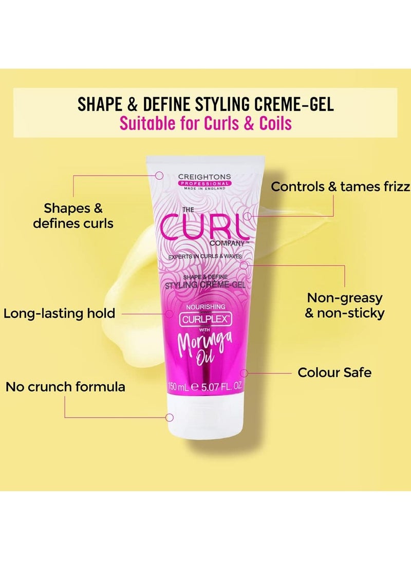 Shape and Define Styling Creme Gel150 ml Professionally Formulated with Curplex and Nourishing Moringa Oil Ideal for Curls Kinks Coils and Waves