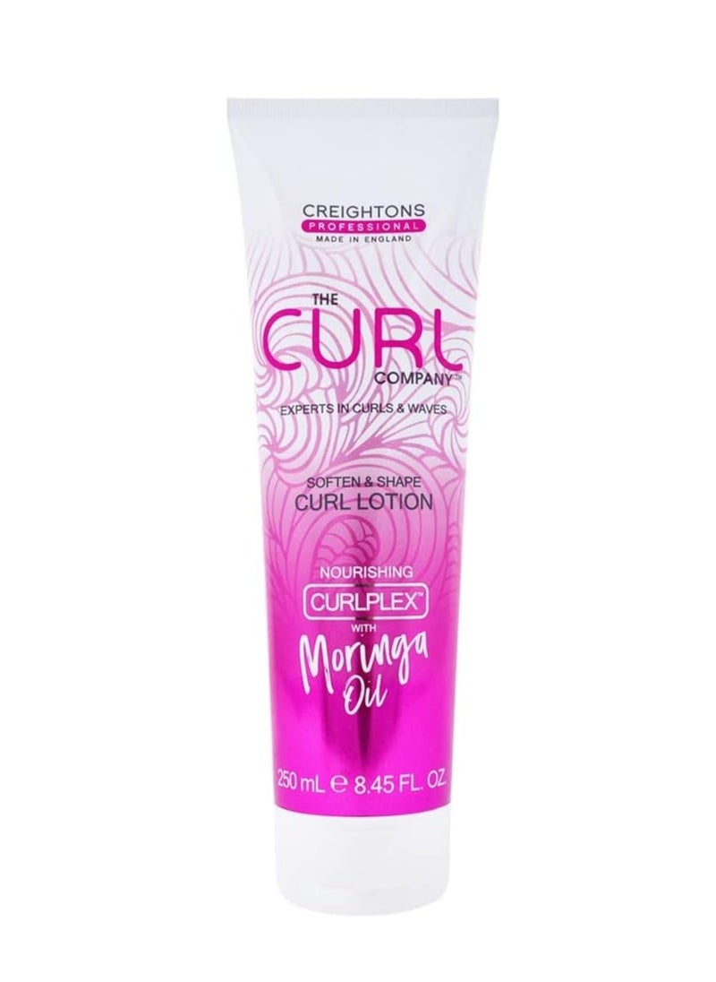 Soften and Shape Curl Lotion 250 ml De frizzes and Leaves Hair Soft and Smooth Ideal for Curls and Waves Professionally Formulated with Curplex and Nourishing Moringa Oil