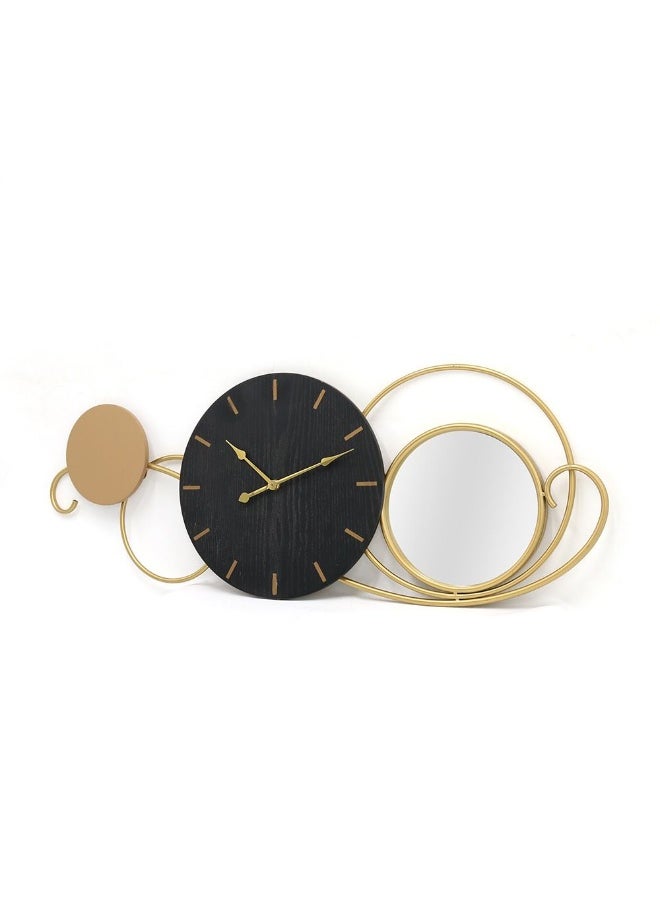Cambridge Modern Wall Clock With Accent Stylish And Functional Clock For Home Office Bedroom Living Room Elegant Design Accurate Timekeeping And Easy To Read 81.5X30X4.5Cm Black