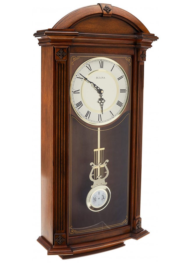 Bulova C4331 Hartwick Chiming Clock, Walnut 29.75 x 14 x 5.5