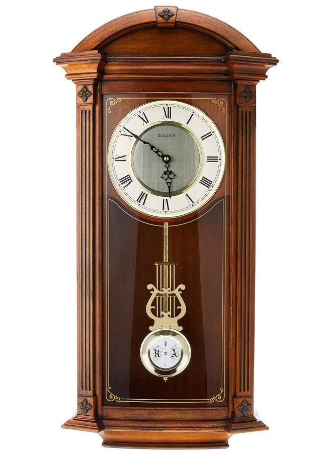 Bulova C4331 Hartwick Chiming Clock, Walnut 29.75 x 14 x 5.5