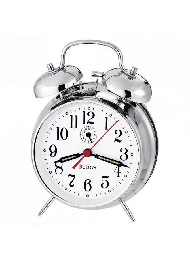 Bulova B8127 Bellman II Alarm Clock, Chrome