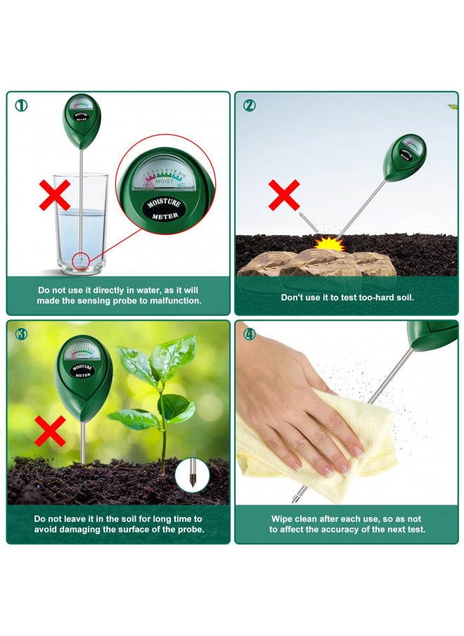 SZHLUX Moisture Meter Water Monitor Soil Hygrometer Sensor Care, Lawn, Farm, Indoor & Outdoor. (Plant Gifts for Gardeners), 10.23inch, Green