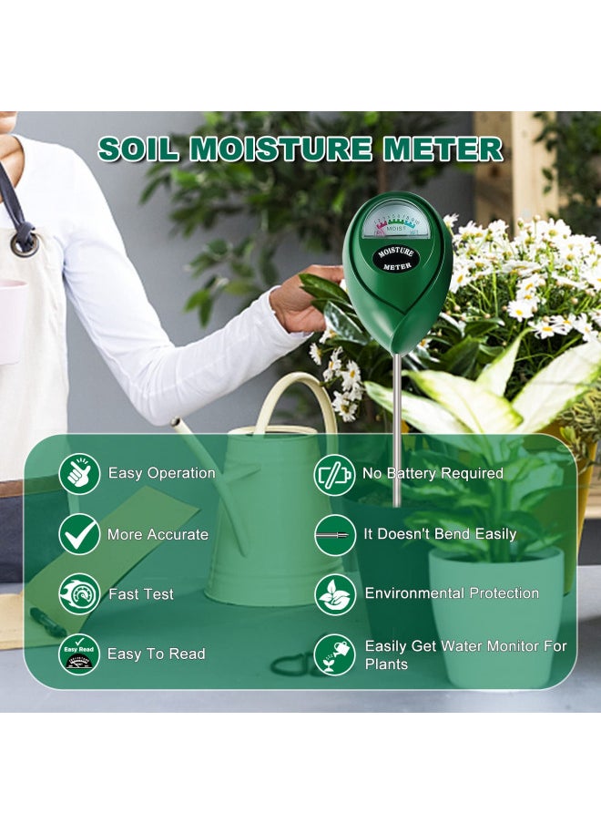 SZHLUX Moisture Meter Water Monitor Soil Hygrometer Sensor Care, Lawn, Farm, Indoor & Outdoor. (Plant Gifts for Gardeners), 10.23inch, Green