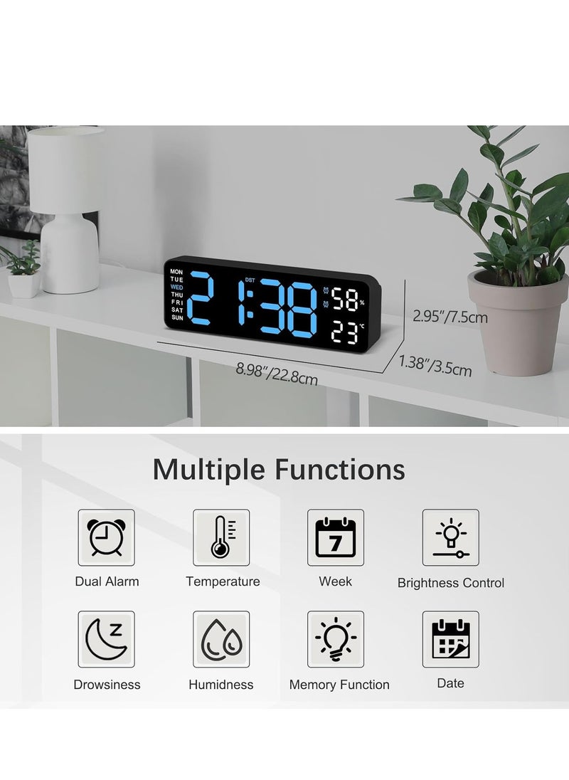 Digital Wall Clock Large Display, 9.5