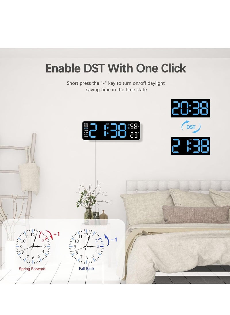 Digital Wall Clock Large Display, 9.5