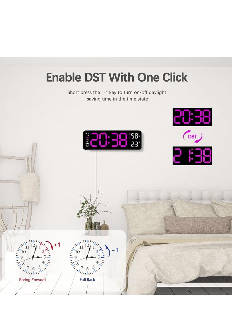 Digital Wall Clock Large Display, 9.5