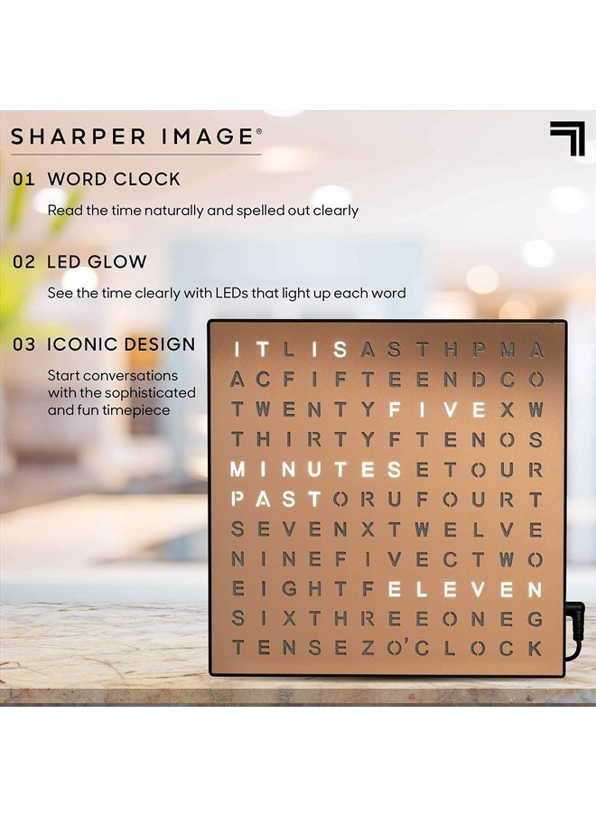 ® LED Light-Up Word Clock, 7.75