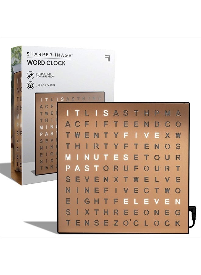 ® LED Light-Up Word Clock, 7.75