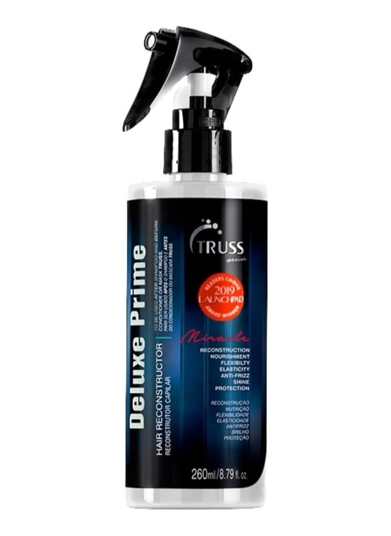 TRUSS Deluxe Prime Hair Treatment - Protein Infused Anti-Frizz Reconstructor Spray Adds Shine to Damaged And Chemically Treated Hair 260 ML