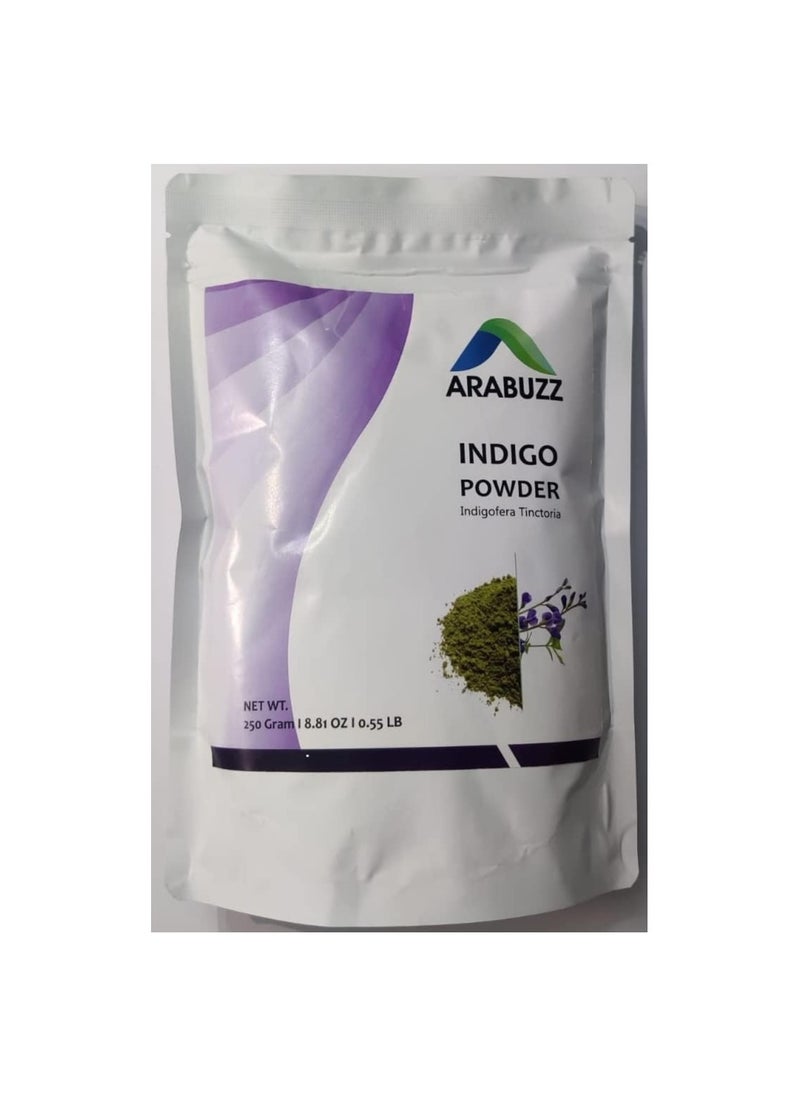 Arabuzz Indigo Powder 250 Gram / 8.81 oz / 0.55 LB | 100% Pure - No Preservatives & No Coloring Agents | NATURAL UNTREATED GREEN POWDER