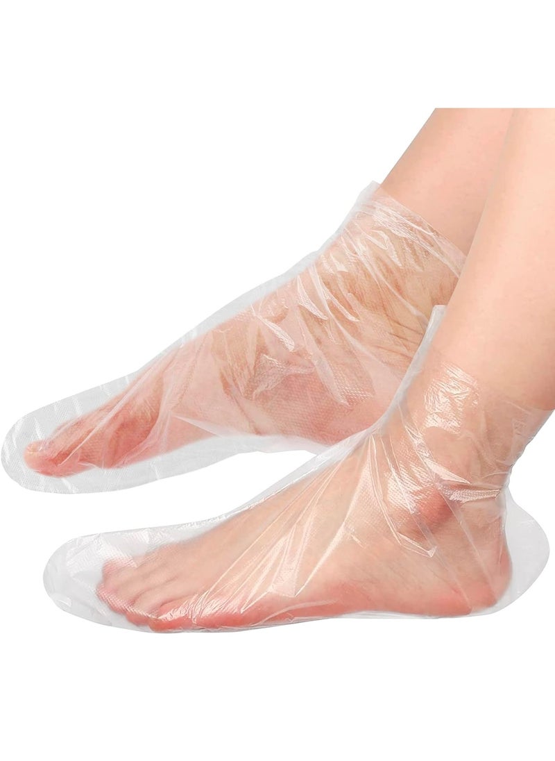 200 Pcs Plastic Foot Covers for Feet - Foot Moisturizing Socks Plastic Socks for Moisturizing Feet Foot Gloves for Moisturizing Paraffin Wax Bags for Feet - Disposable Foot Covers Pedicure Socks