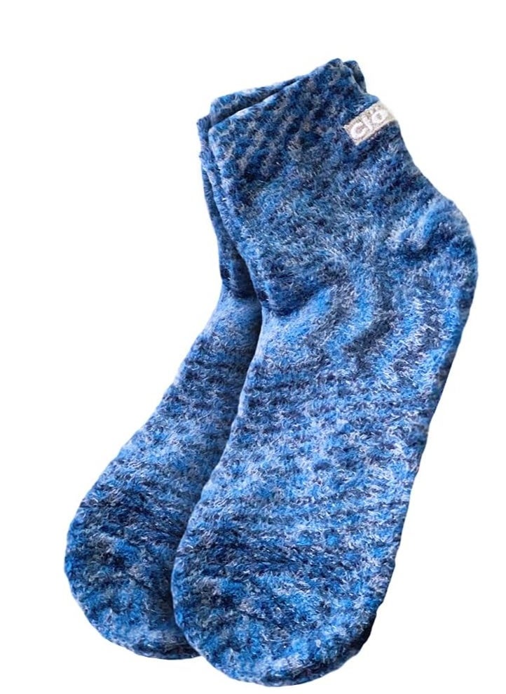 Cloudz Natural Aloe Vera Spa Socks - Blue (2 Pairs/Assorted Solid & Patterned)