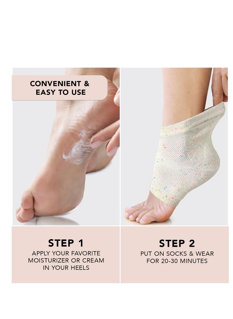 Kitsch Moisturizing Socks for Cracked Heel Treatment, Insulated Gel Socks & Moisturizing Heel Socks for Dry Cracked Feet Women Men, Spa & Sleep Socks for Overnight Moisture Repair, 1 Reusable Pair