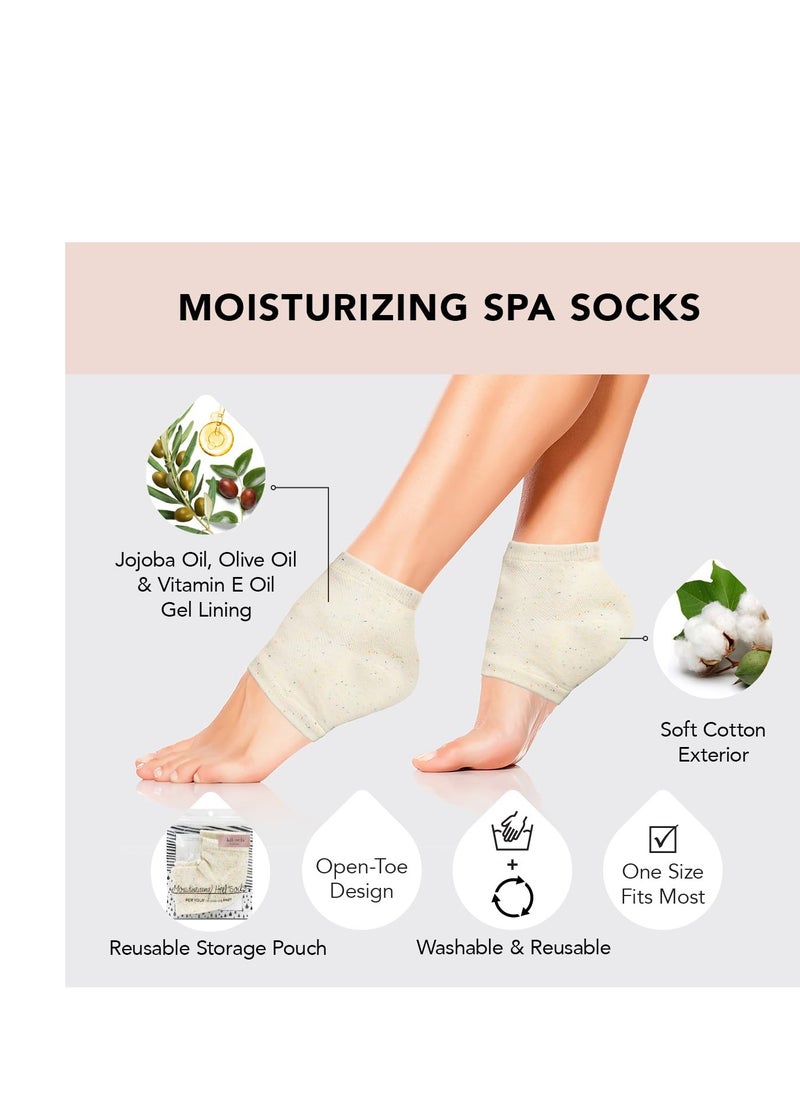 Kitsch Moisturizing Socks for Cracked Heel Treatment, Insulated Gel Socks & Moisturizing Heel Socks for Dry Cracked Feet Women Men, Spa & Sleep Socks for Overnight Moisture Repair, 1 Reusable Pair