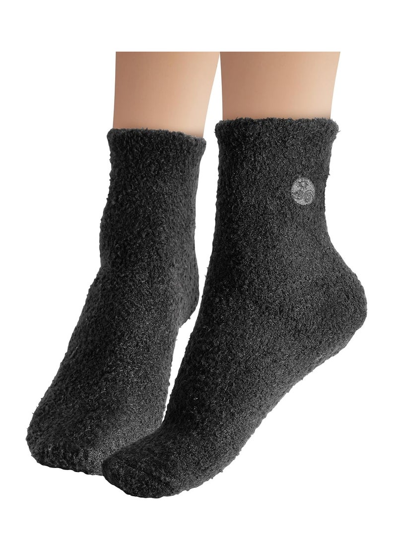 Earth Therapeutics Aloe Socks - Double Pack - Gray/Black (2 Pairs)